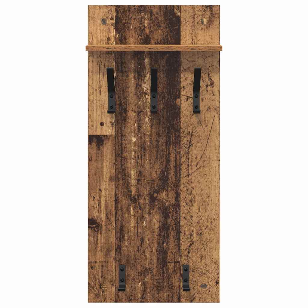 vidaXL Wall-Mounted Coat Rack Wall-Mounted Old Wood 40 x 10 x 90 cm 5