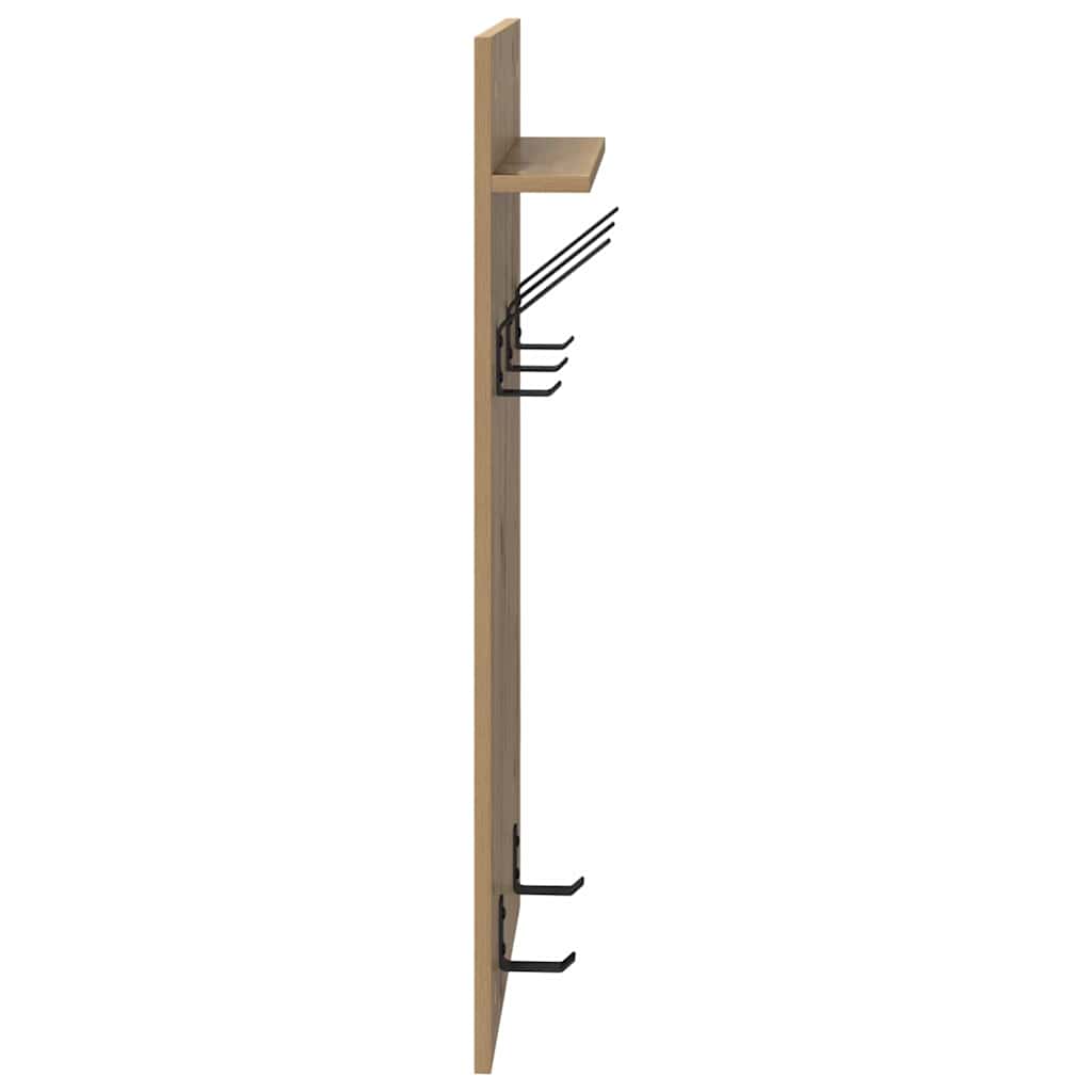 vidaXL Wall-Mounted Coat Rack Wall-Mounted Artisan Oak 40 x 10 x 90 cm 6