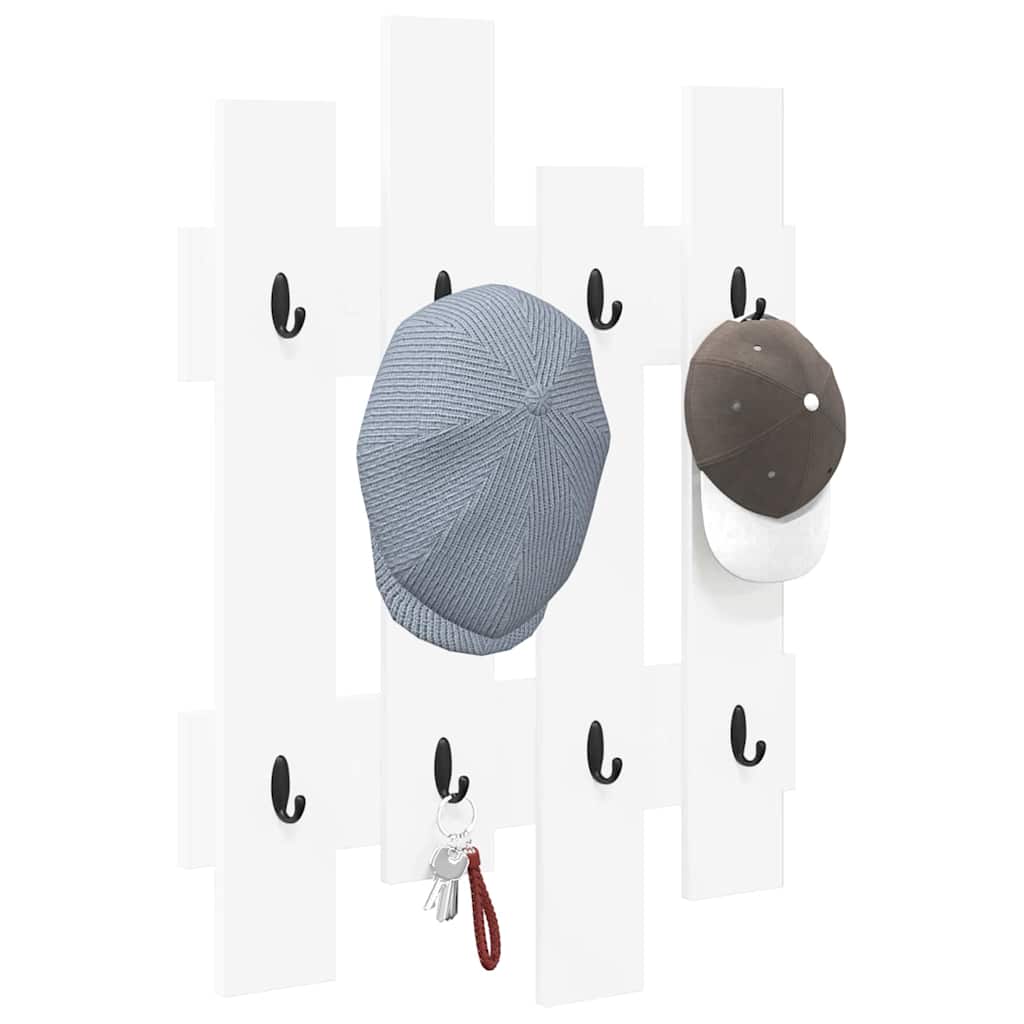 vidaXL Wall-Mounted Coat Rack Wall-Mounted White 60 x 3 x 82 cm 3