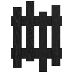 vidaXL Wall-Mounted Coat Rack Wall-Mounted Black Oak 60 x 3 x 82 cm 5