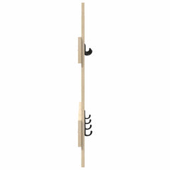 vidaXL Wall-Mounted Coat Rack Wall-Mounted Sonoma Oak 60 x 3 x 82 cm 6
