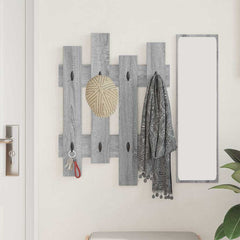 vidaXL Wall-Mounted Coat Rack Wall-Mounted Grey Sonoma 60 x 3 x 82 cm 4