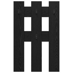 vidaXL Wall-Mounted Coat Rack Wall-Mounted Black Oak 65 x 3 x 100 cm 5