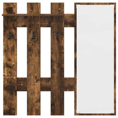 vidaXL Wall-Mounted Coat Rack Wall-Mounted Smoked Oak Engineered wood 5