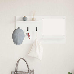 vidaXL Wall-Mounted Coat Rack Wall-Mounted White 90 x 10 x 50 cm 4