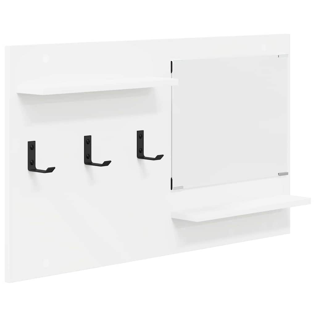 vidaXL Wall-Mounted Coat Rack Wall-Mounted White 90 x 10 x 50 cm 2