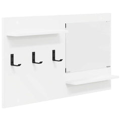 vidaXL Wall-Mounted Coat Rack Wall-Mounted White 90 x 10 x 50 cm 2