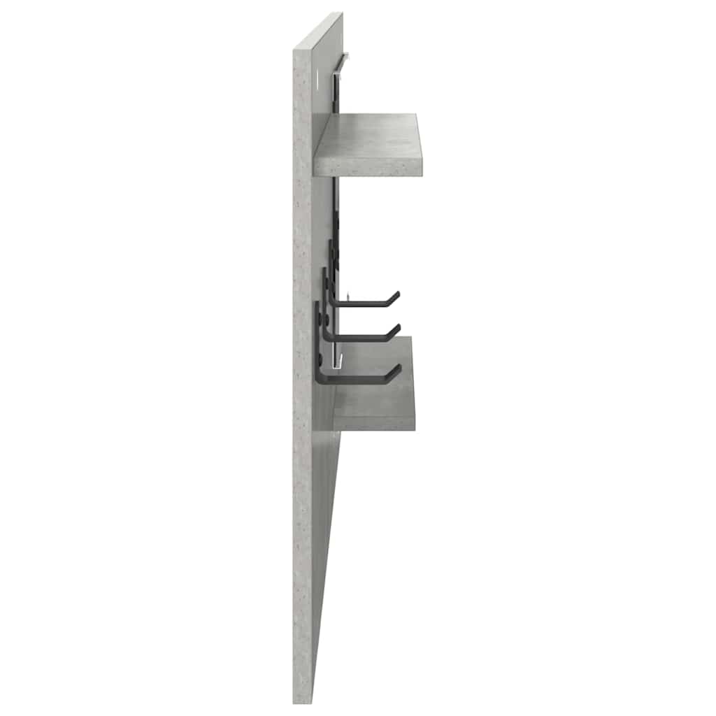 vidaXL Wall-Mounted Coat Rack Wall-Mounted Concrete Grey 6