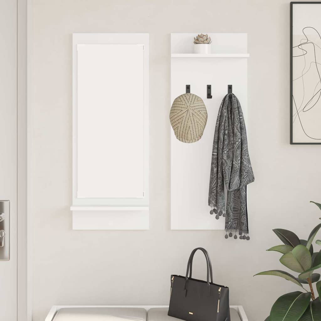Wall-Mounted Coat Rack Wall-Mounted 70 x 10 x 90 cm White