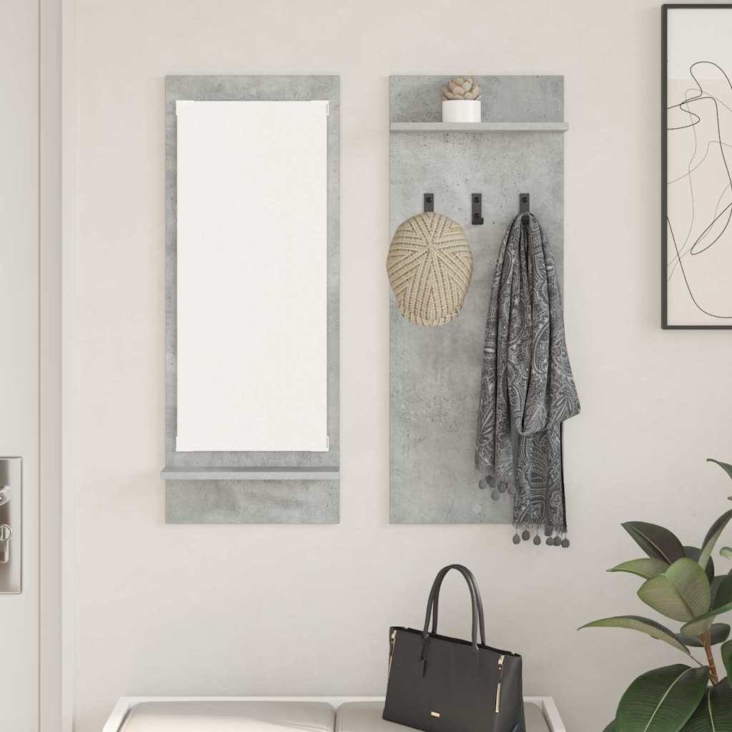 Wall-Mounted Coat Rack Wall-Mounted 70 x 10 x 90 cm Concrete grey