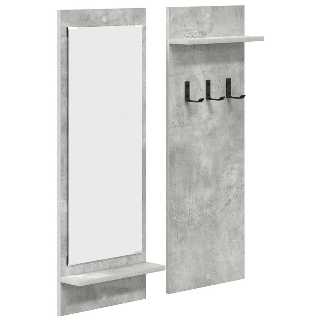 vidaXL Wall-Mounted Coat Rack Wall-Mounted Concrete Grey 2