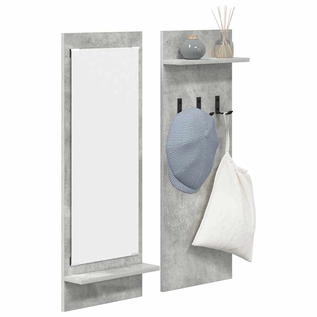 Wall-Mounted Coat Rack Wall-Mounted 70 x 10 x 90 cm Concrete grey