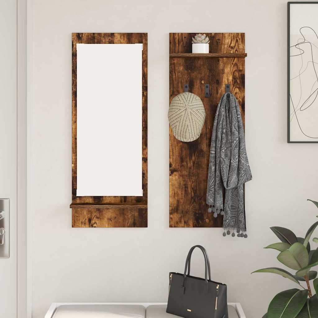 Wall-Mounted Coat Rack Wall-Mounted 70 x 10 x 90 cm Smoked oak