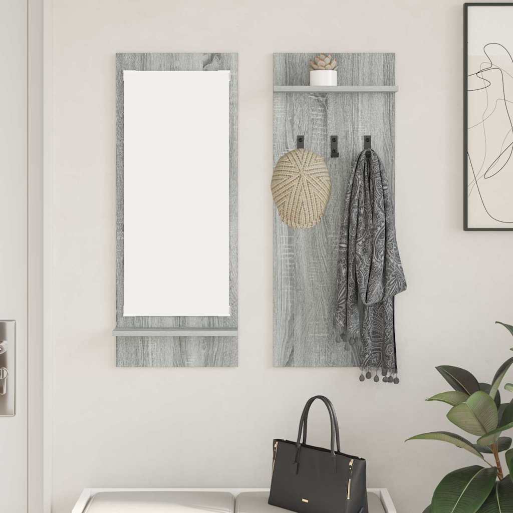 Wall-Mounted Coat Rack Wall-Mounted 70 x 10 x 90 cm Grey sonoma