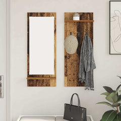 Wall-Mounted Coat Rack Wall-Mounted 70 x 10 x 90 cm Old wood
