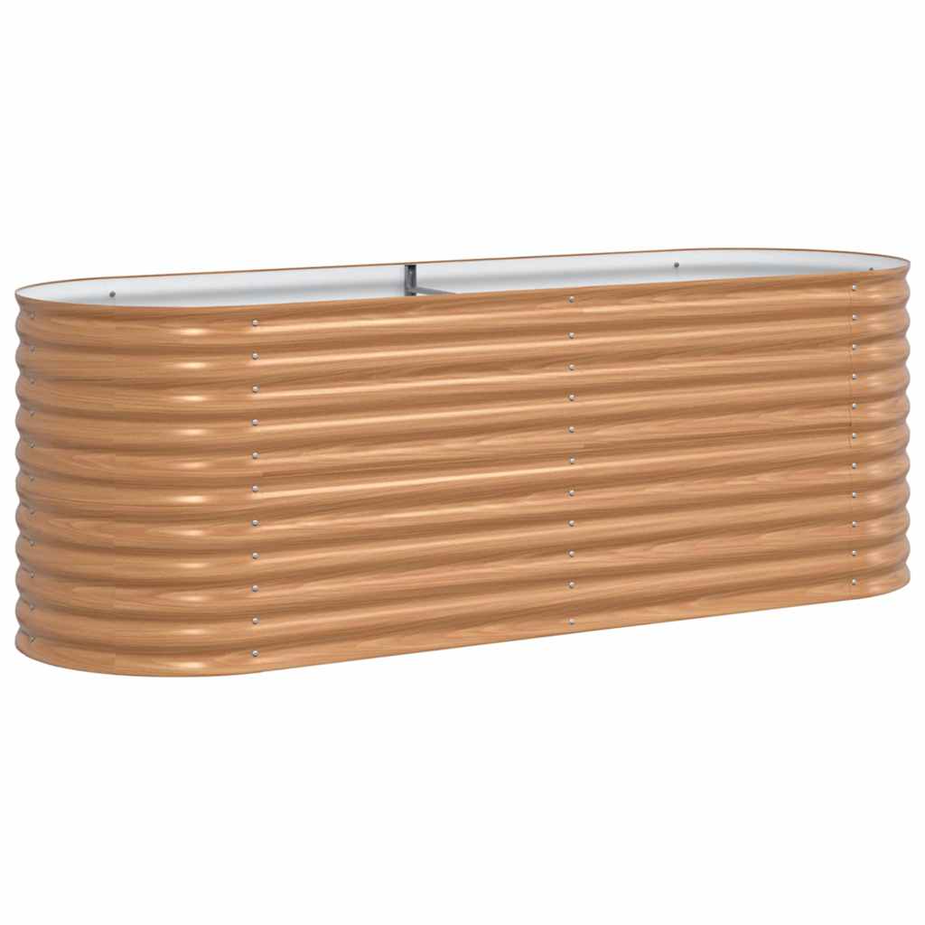 Raised Bed 240 x 80 x 81 cm Steel Wood-like