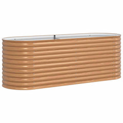 Raised Bed 240 x 80 x 81 cm Steel Wood-like