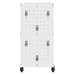 vidaXL Tool Trolley with Shelf White 75 x 35 x 73 cm Cold-rolled Steel 6