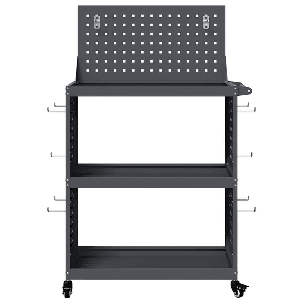 vidaXL Tool Trolley Anthracite 65 x 35 x 111 cm Cold-rolled Steel 5
