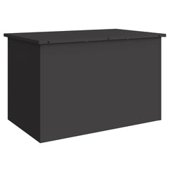 Garden Storage Cushion Box Galvanised Steel 80 x 50.5 x 50 cm Black