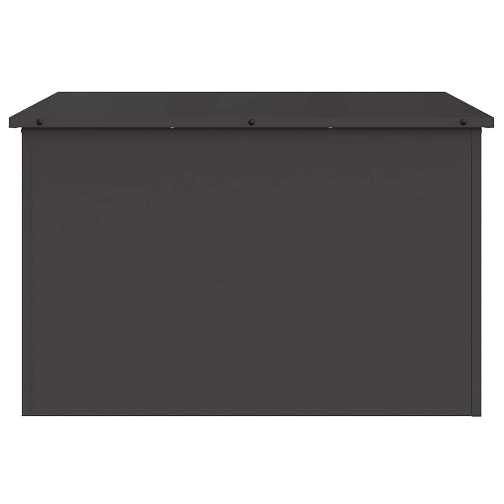 Garden Storage Cushion Box Galvanised Steel 80 x 50.5 x 50 cm Black