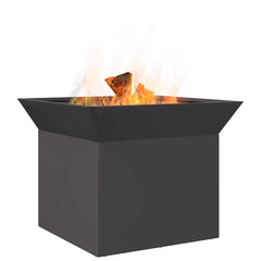 vidaXL Fire Pit Black 50 x 50 x 40 cm Steel 3