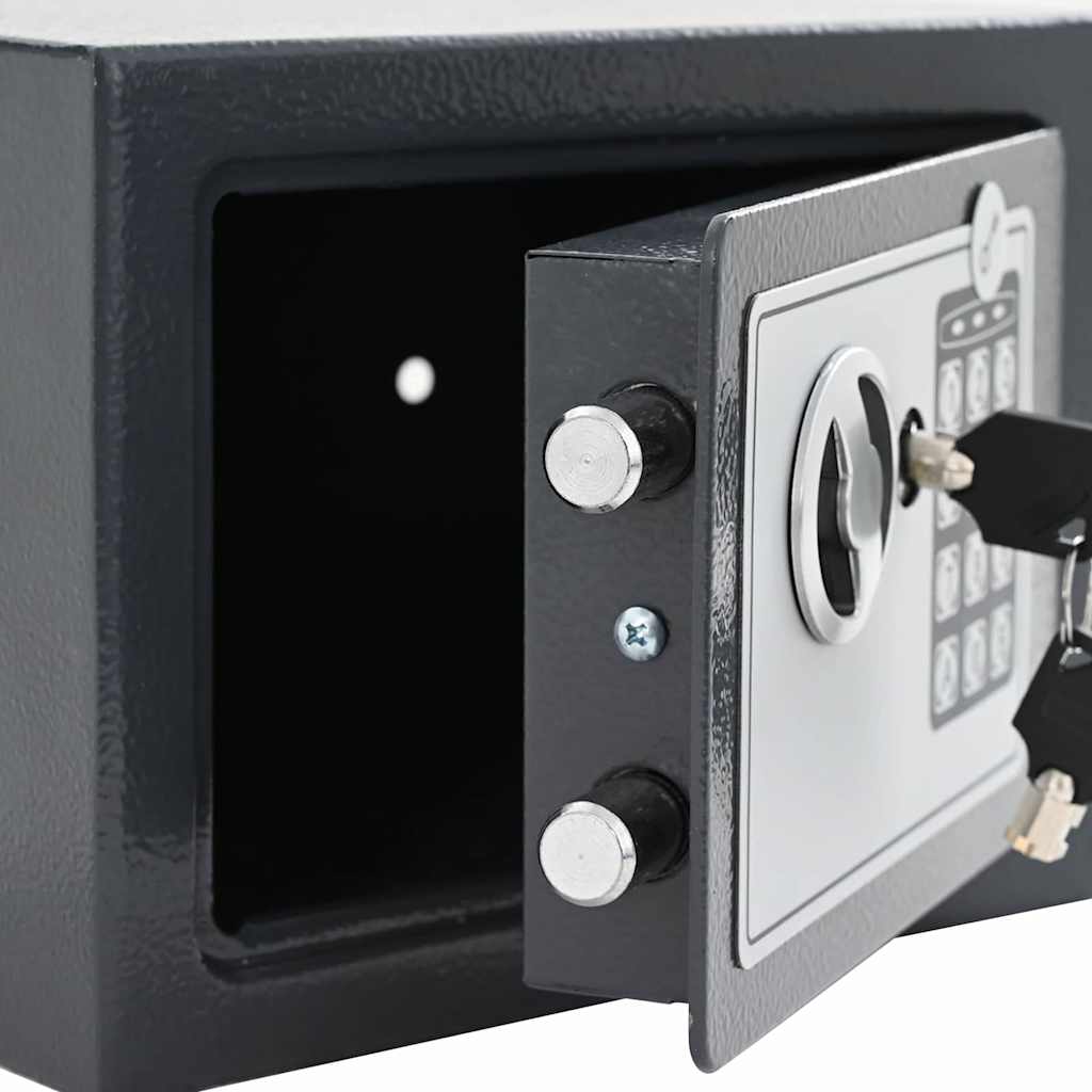 vidaXL Digital Safe with Lock Dark grey 23 x 17 x 17 cm Steel 5