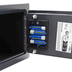Digital Safe with Lock Dark grey Steel 23 cm 17 cm 17 cm