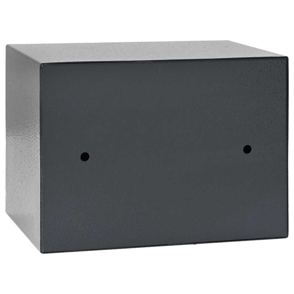 Digital Safe with Lock Dark grey Steel 23 cm 17 cm 17 cm