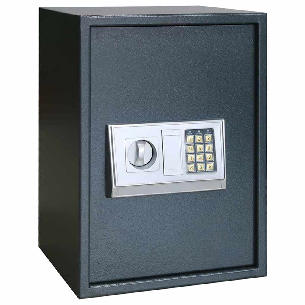 Digital Safe with Lock Dark grey Steel 35 cm 50 cm 31 cm