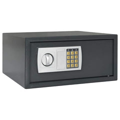 Digital Safe with Lock Dark grey Steel 42 cm 20 cm 37 cm