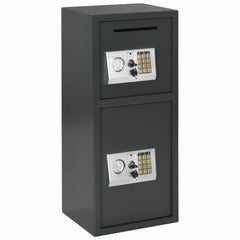 Digital Safe with Lock Dark grey Steel 35 cm 80 cm 31 cm