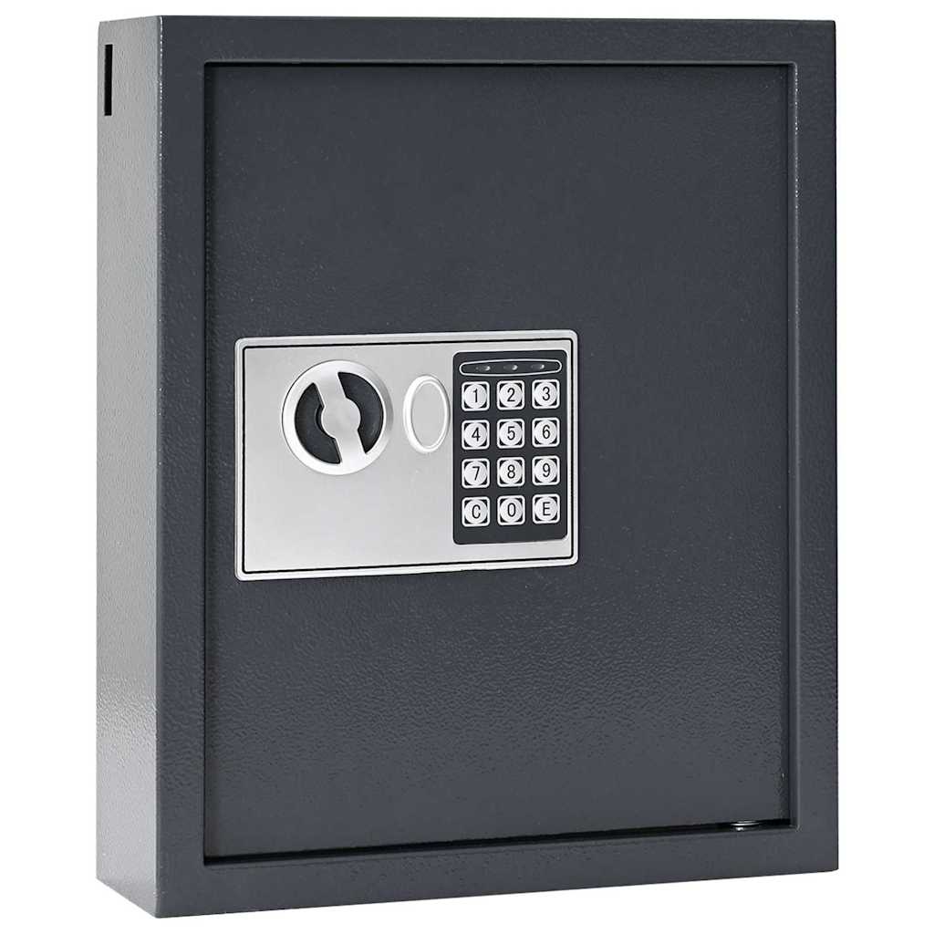 vidaXL Digital Safe with Lock Dark grey 30 x 10 x 36.5 cm Steel 1
