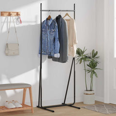 vidaXL Clothes Rack Black 62 x 48 x 158 cm Steel 4