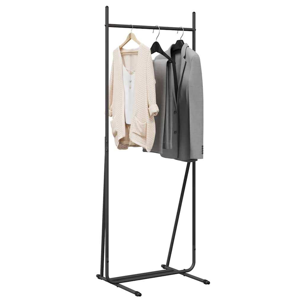 vidaXL Clothes Rack Black 62 x 48 x 158 cm Steel 3