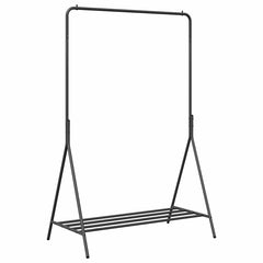 vidaXL Clothes Rack with Storage Black 100 x 56 x 154 cm Steel 2