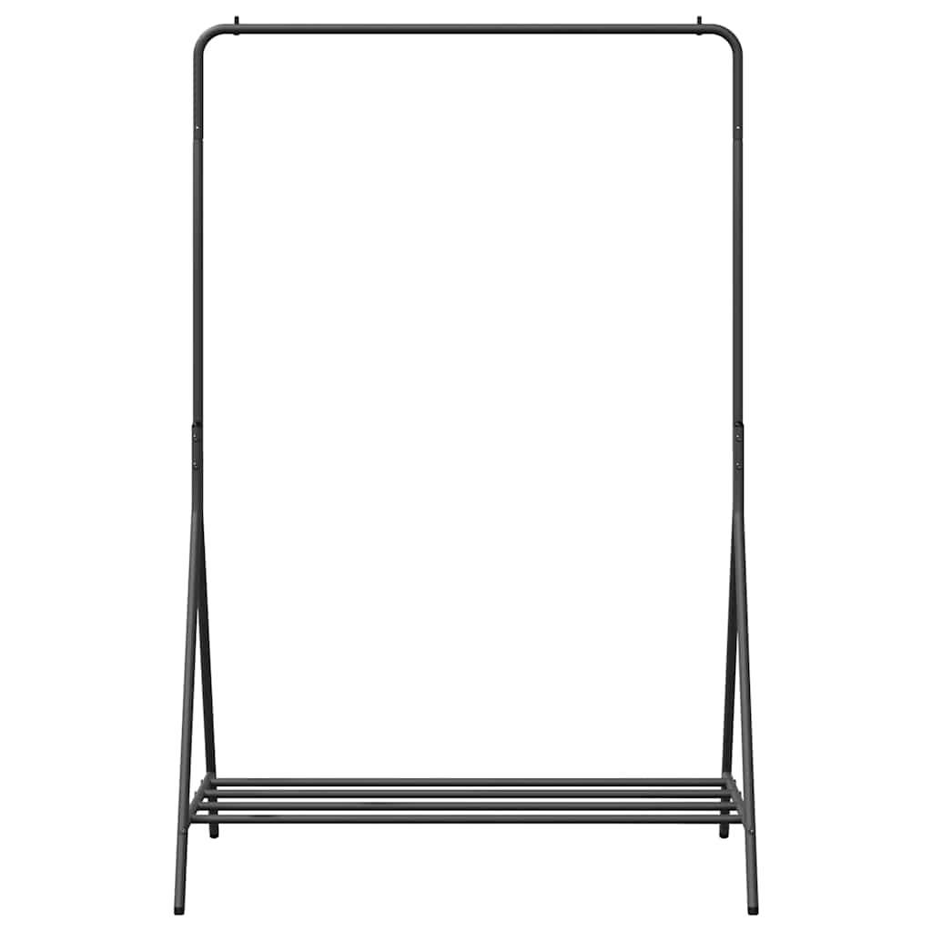 vidaXL Clothes Rack with Storage Black 100 x 56 x 154 cm Steel 5
