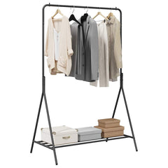vidaXL Clothes Rack with Storage Black 100 x 56 x 154 cm Steel 3