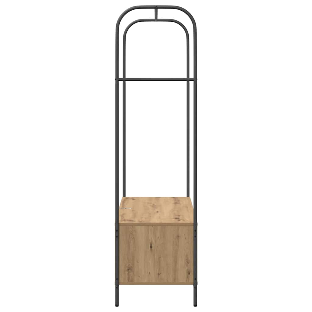 Clothes Rack Brown Oak 100 x 44 x 160 cm Engineered Wood Artisan oak