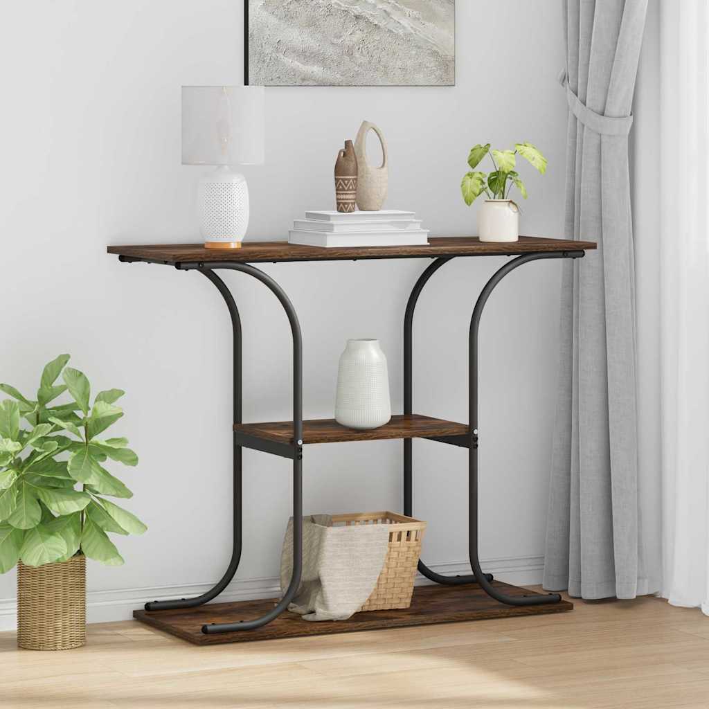 Console Table 101 x 35 x 80.5 cm Engineered Wood Smoked oak