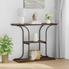 Console Table 101 x 35 x 80.5 cm Engineered Wood Smoked oak