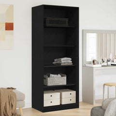 Wardrobe Engineered Wood 80 x 50 x 200 cm 4 Shelves Black oak