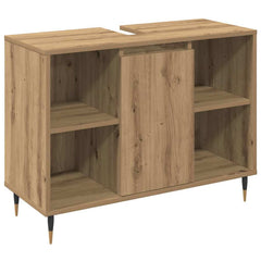 3 Piece Bathroom Furniture Set Engineered Wood Artisan oak