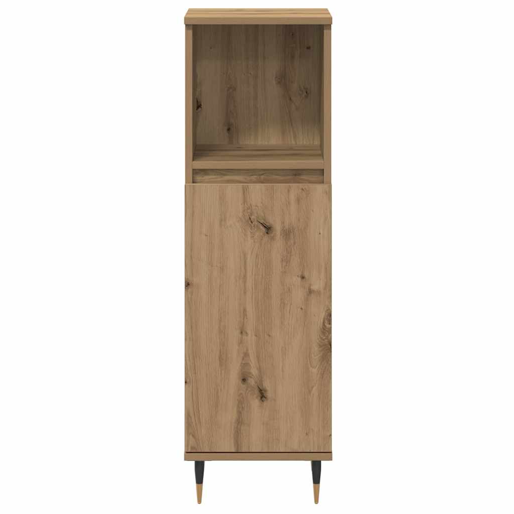 3 Piece Bathroom Furniture Set Engineered Wood Artisan oak