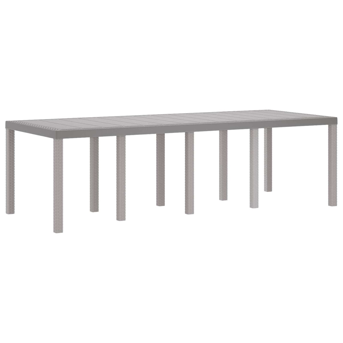 Garden Dining Set 9 pcs Polypropylene Light grey Taupe 10-Seater
