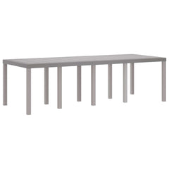Garden Dining Set 9 pcs Polypropylene Light grey Taupe 10-Seater