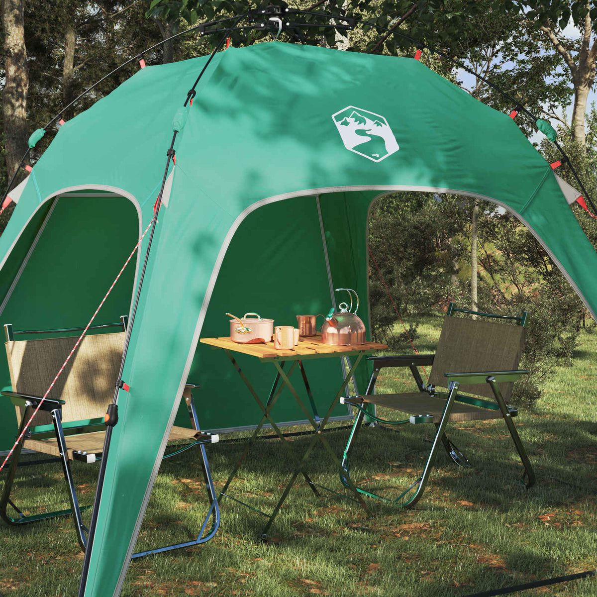 Instant Tent 4-Person Quick-Release 4-Person Sea green