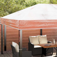 vidaXL Gazebo Cover Replacement 400 x 300 x 32 cm Transparent PVC 4
