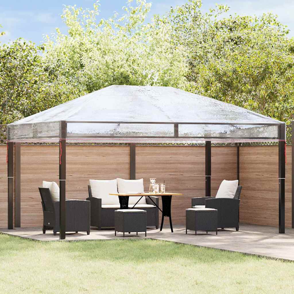 vidaXL Gazebo Cover Replacement 400 x 300 x 32 cm Transparent PVC 3