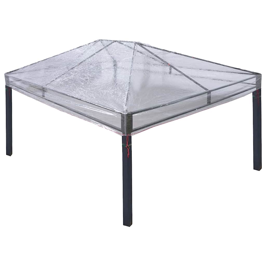 Gazebo Cover Replacement 300 x 300 x 26 cm Transparent PVC 4 x 3 m Single tier roof